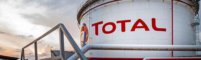 Tanque de oil and gas da Total